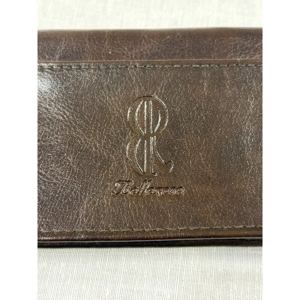 Vintage Bellerose Leather Bifold Dark Brown Wallet
